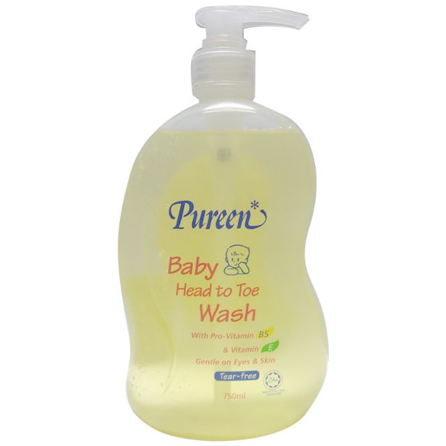 Tắm gội toàn thân cho trẻ sơ sinh Pureen 750ml