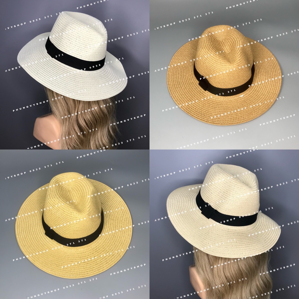 (LOẠI DÀY) Mũ cói PANAMA unisex NAM NỮ- nón đi biển che nắng