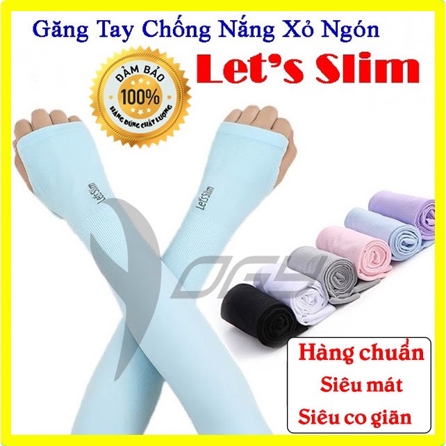 [HÀNG MỚI VỀ SIÊU HOT] Găng tay chống nắng Let's Slim - Găng Tay Chống Nắng xỏ ngón Let's Slim Ngăn Tia UV