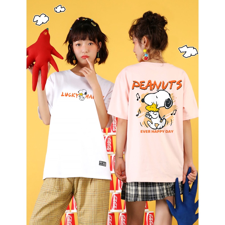 Áo thun Oversize Nam Nữ Peanuts Chó Ngâm Nga | BigBuy360 - bigbuy360.vn