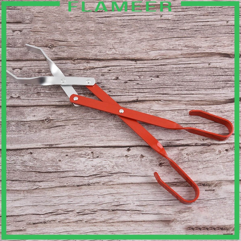 [FLAMEER]Campfire Tongs Log Grabber Firewood Fire Pit Tools Camping Fireplace Tools