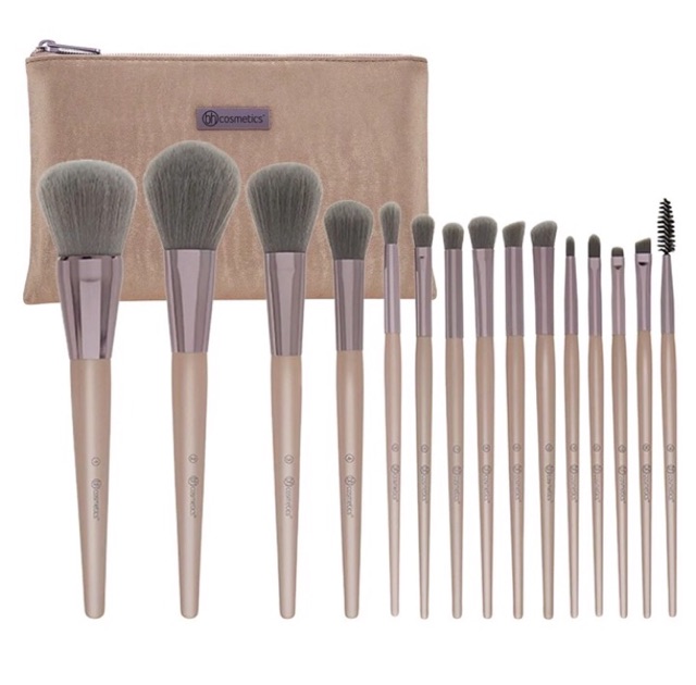 Cọ Bh Cosmetics Lavish Elegance 15 Piece Brush Set With Cosmetic Bag