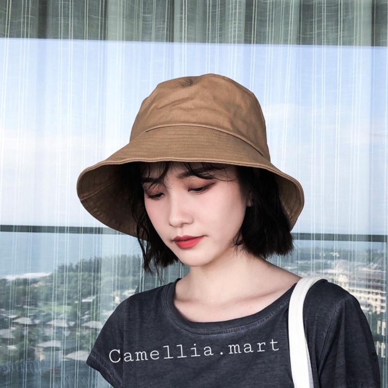 Mũ bucket nam nữ trơn cao cấp phong cách Hàn Quốc chống nắng 2021