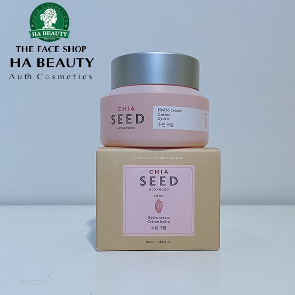 Kem dưỡng ẩm sáng mịn da trắng da phục hồi da hư tổn The Face Shop Chia Seed Hydro Advanced Hydro Cream 50ml