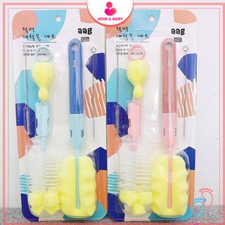 Set cọ rửa bình sữa núm ti aag 5 món sạch sẽ, tiện lợi