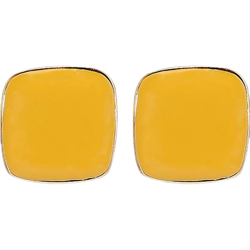 Khuyên Tai Acrylic S925 Hình Vuông Có 12 Màu Thời Trang Cho Nữ