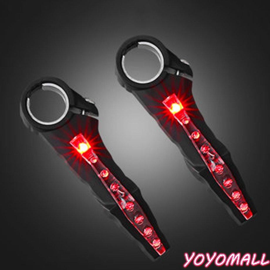 YOYO Bicycle Handlebar LED Turn Light Flash Light Handle Bar End Night Safety Lamp