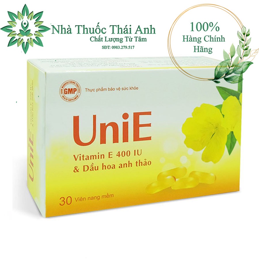 UniE Bổ Sung Vitamin E 400 , Chống Lão Hóa Da,Ngăn Ngừa Nếp Nhăn, Và Cải Thiện Nội Tiết
