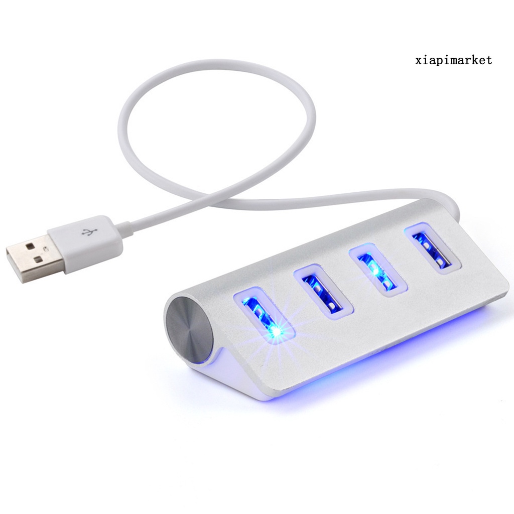 LOP_USB2.0 Wire Hub Multifunctional Widely Compatible Aluminium Alloy USB Wire Hub for Computer