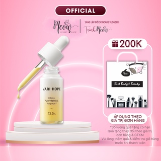 Tinh chất Varihope dưỡng trắng da mờ thâm nám 8 ngày serum vitamin C 13.5% Hàn Quốc 15ml