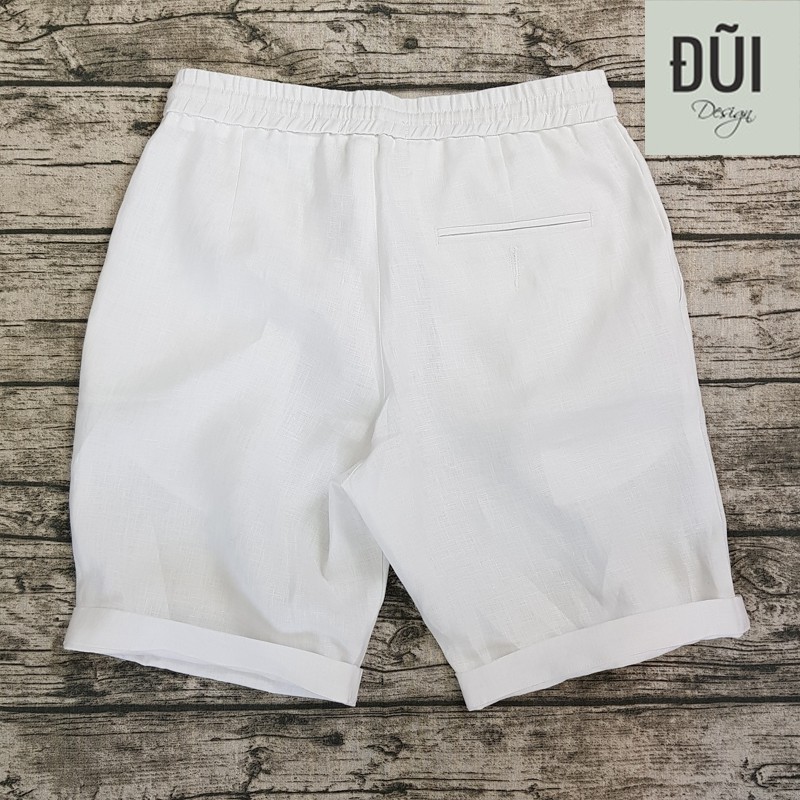 Quần đũi nam cạp chun short trắng