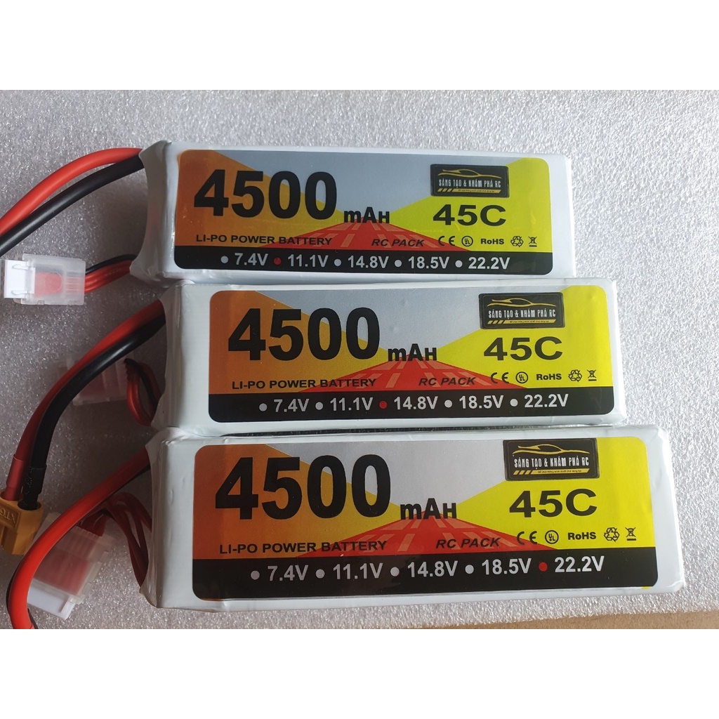 Pin LiPo 3s, 4s, 6s 4500mah 45C dòng xả cao