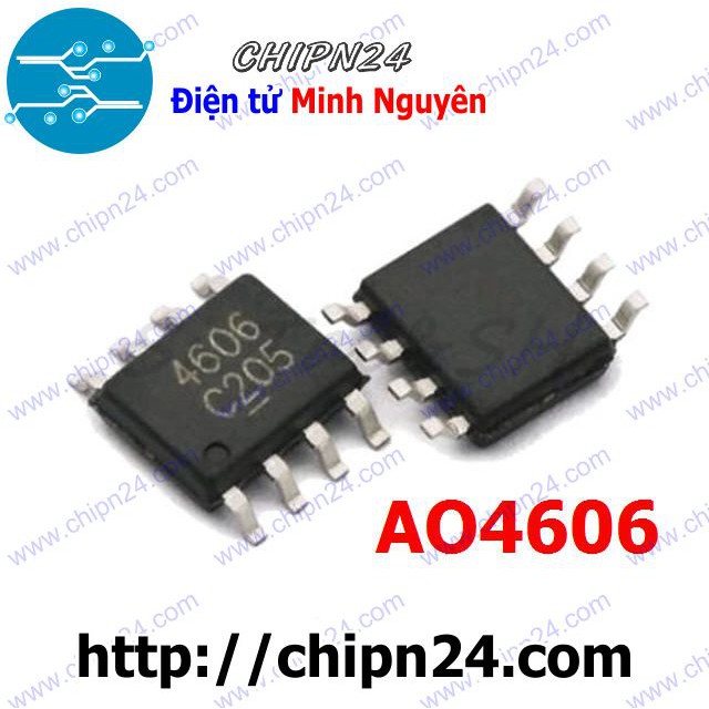 [3 CON] Mosfet Dán AO4606 SOP-8 6A 30V (2 Kênh N) (SMD Dán) (4606)