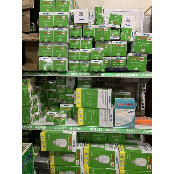 Bóng led MPE 5w 7w 9w 12w 15w 20w 30w 40w hàng chính hãng cty Mạnh Phương