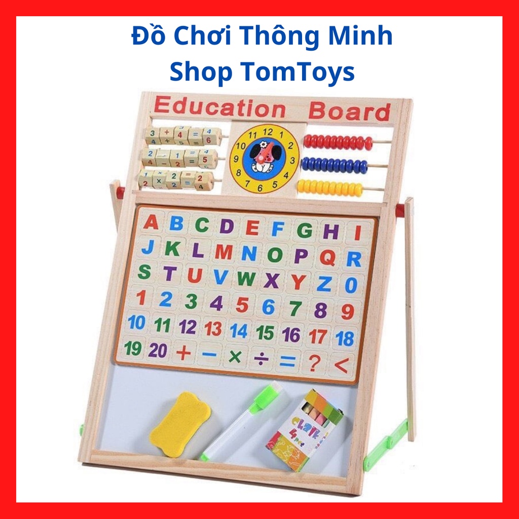 Bảng Học Chữ và Số Có Nam Châm 2 Mặt Cho Bé - Education Board
