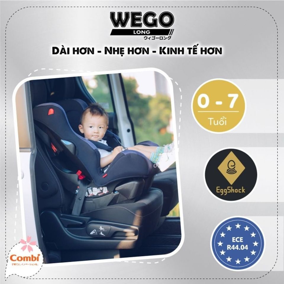 Ghế ngồi ô tô cho bé COMBI WEGO LONG từ 0 đến 7 tuổi - HÀNG CHÍNH HANG LIMITED