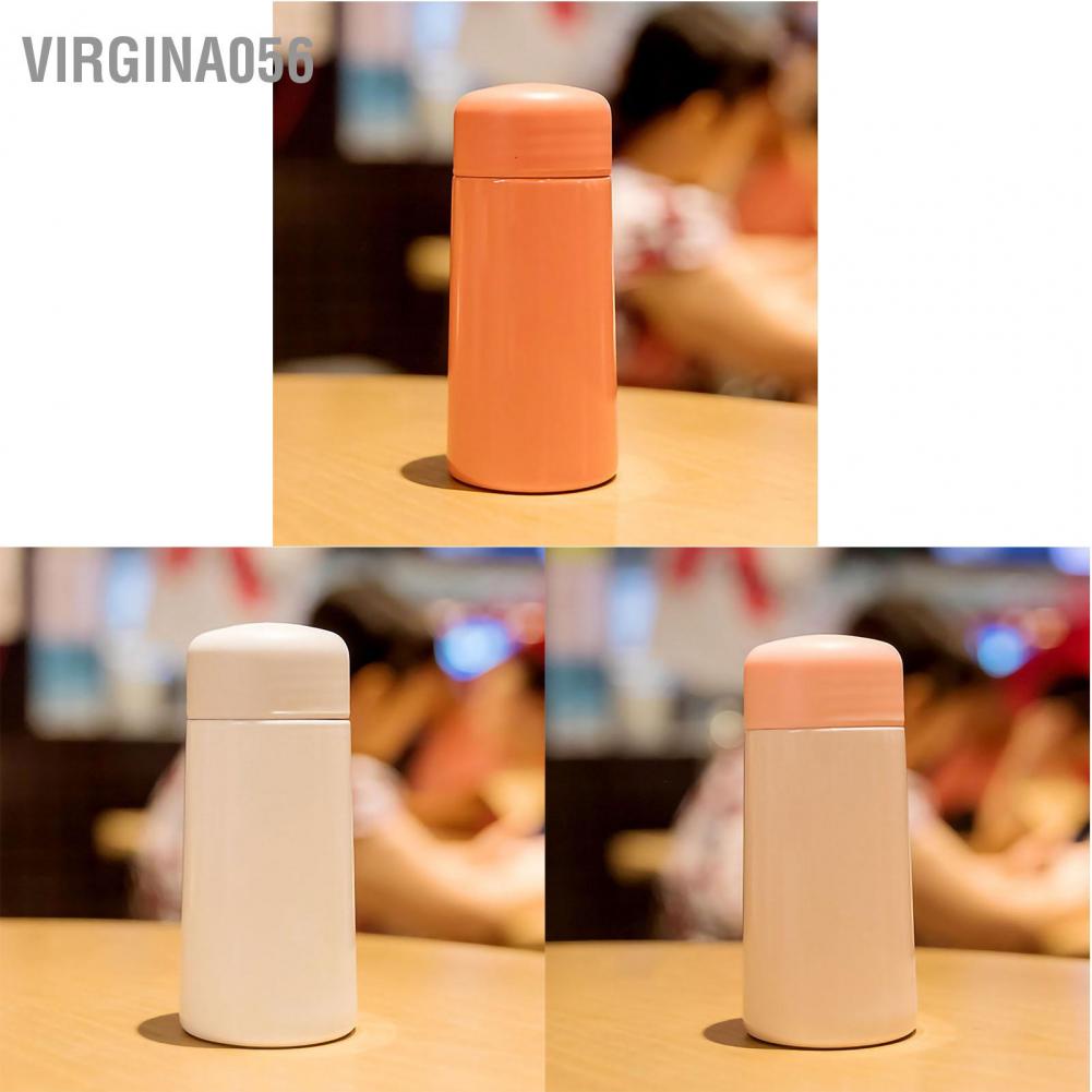 Virgina056 Cốc cách nhiệt bằng thép không gỉ 150ml Bình nước di động dễ thương có bộ lọc cho bé gái
