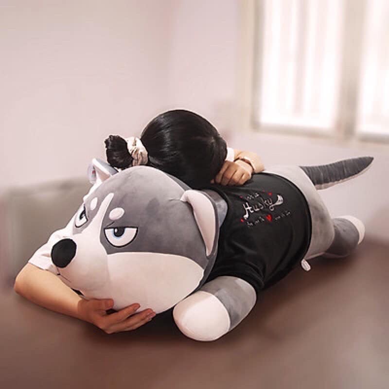 Chó Husky Gấu Bông Chó Ngáo Cute, Husky To, hàng nhập loại 1 cao cấp VIP