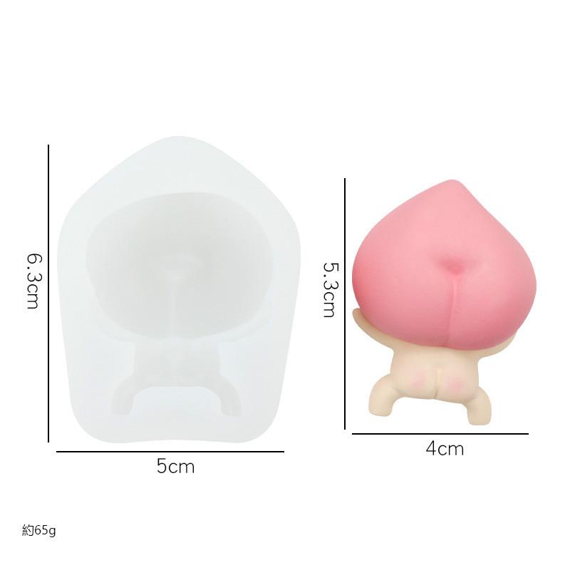 Khuôn Silicone Làm Đá Khuếch Tán Hương Thơm Hình Quả Đào diy Trang Trí Bánh Kem