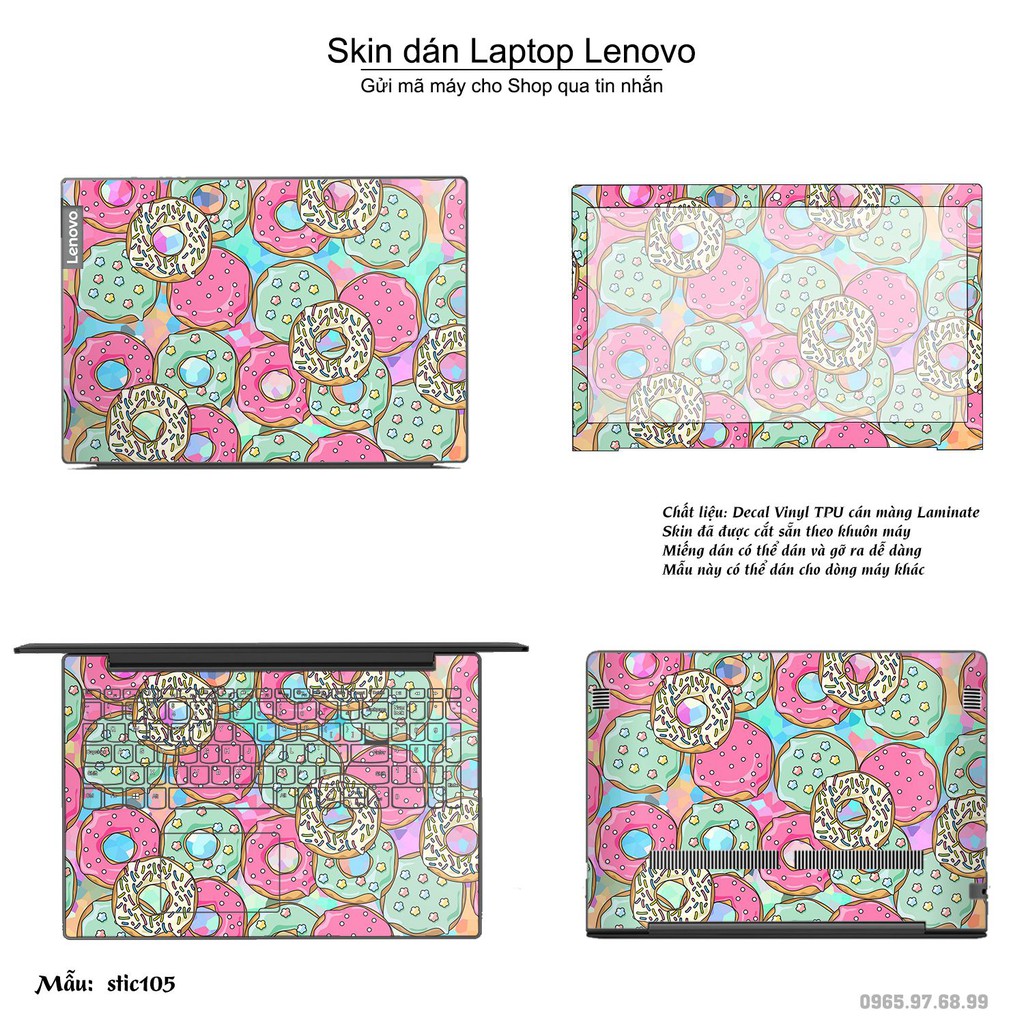 Skin dán Laptop Lenovo in hình Hoa văn sticker nhiều mẫu 18 (inbox mã máy cho Shop)