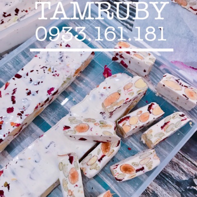 Kẹo sữa hạt Nougat tươi Homemade từ đường tảo Nhật ( 6 vị độc quyền )