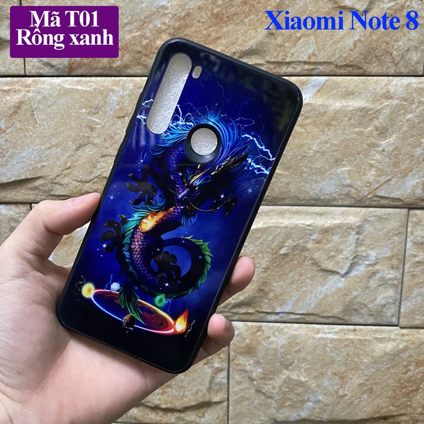 [Freeship] Ốp Lưng Xiaomi Redmi Note 8 - Ốp điện thoại Xiaomi Note 8 mặt lưng in hoa 3D đẹp sang trọng kính chống trầy