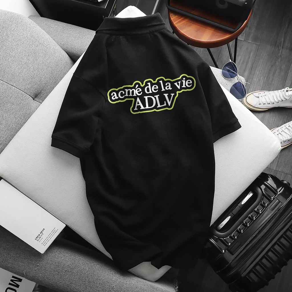Áo Polo ADLV, Full Size Nam Nữ, áo thun có cổ trắng, đen, cổ trụ Unisex chất Thun Cá Sấu Poly Thái KKimshop