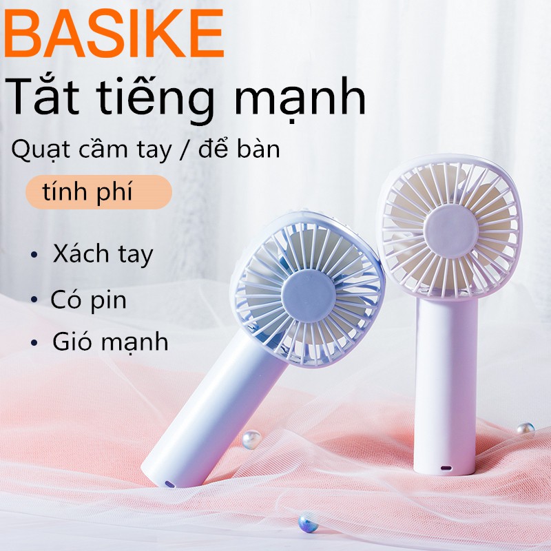 Quạt cầm tay mini tích điện BASIKE FA05 sạc USB thiết kế nhỏ gọn tiện mang theo - Bảo hành 12 tháng