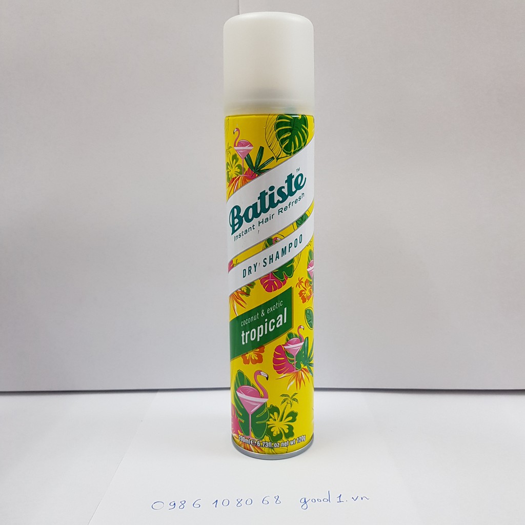 Dầu Gội Khô Batiste Dry Shampoo 200ml