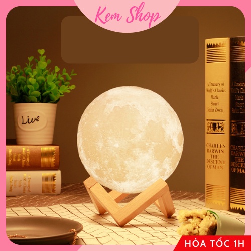 Đèn Ngủ Mặt Trăng 3D Để Bàn Kiểu Dáng Dễ Thương - K178