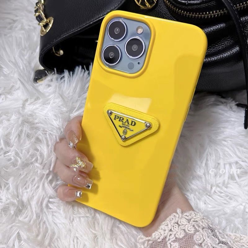 PRADA Ốp Điện Thoại Hình Hoa Hồng Vàng / Kẹo Cho iPhone X XS XR XS max 13Proax 11 11 pro 11 pro max 12 12 12 pro 12 pro max 14 max