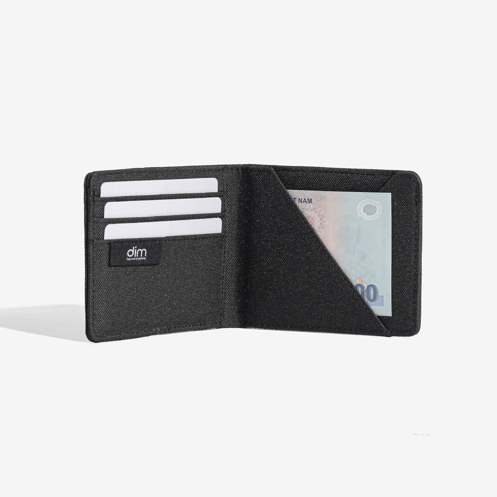 Ví Vải DIM Cross Wallet - Ngang (Thiết Kế Gập Đôi, Ngăn Rút Tiền Nhanh, Đựng 6 - 10 Thẻ, Vừa CMND - GTX) - Đen / Navy | BigBuy360 - bigbuy360.vn