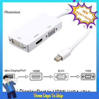 Cáp Chuyển Đổi 3 Trong 1 Thunderbolt Sang Hdmi Vga Dvi
