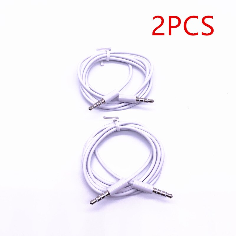 3.5mm 1M Nam Đến Nam 4 Lỗ 3 Vòng TRRS AV Cáp Nối Dài Âm Thanh Cho Tai Nghe MP3 3Feet Trắng