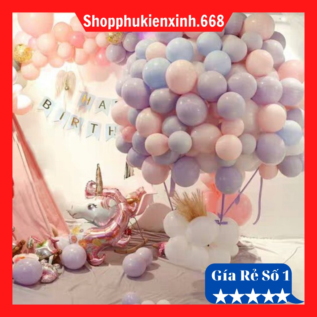 [ Combo 50 trái bóng ] Bóng Pastel Trang Trí Sinh Nhật Đám Cưới ( Màu Tùy Chọn )