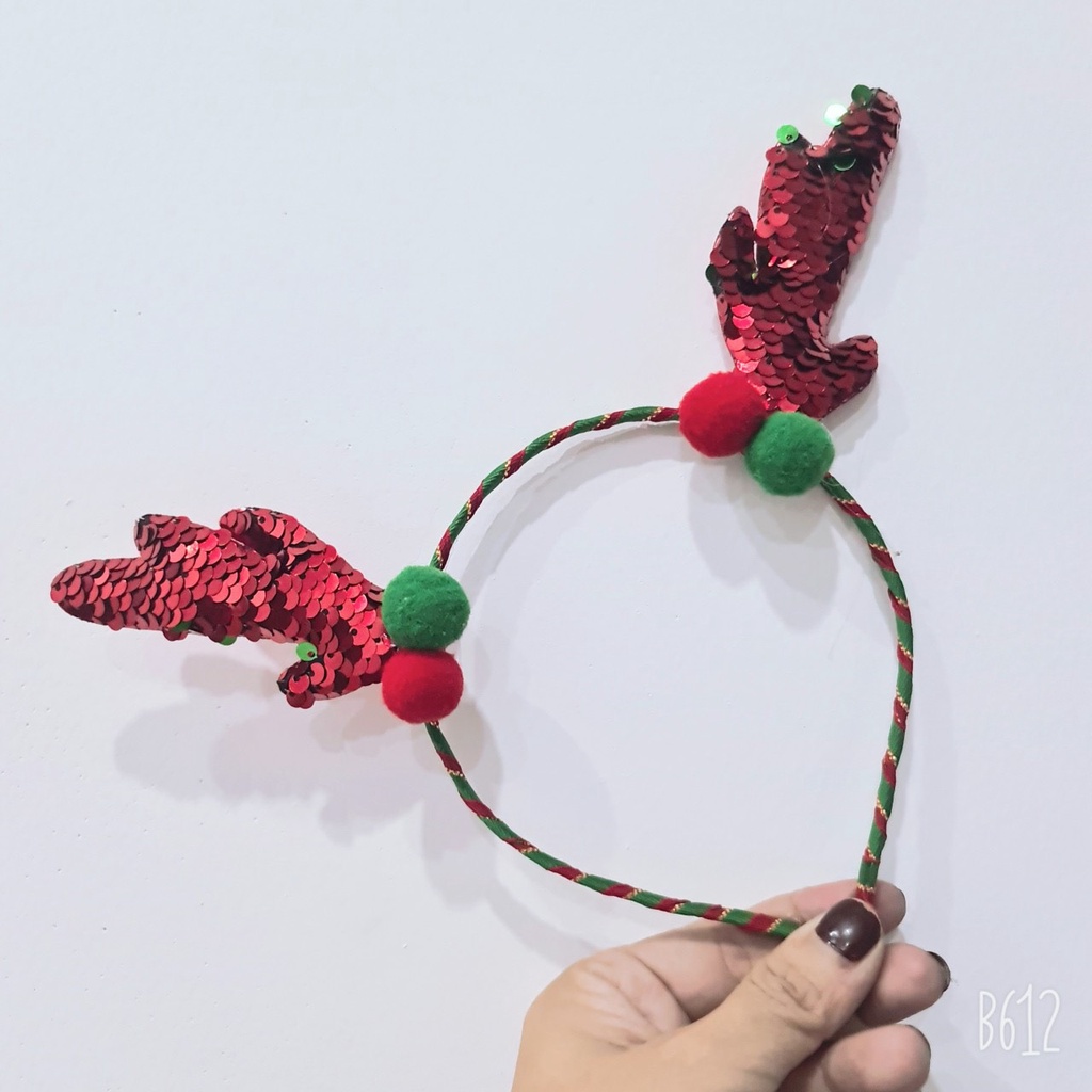 Cài Tóc Noel Sừng Nai Ngắn Siêu Xinh