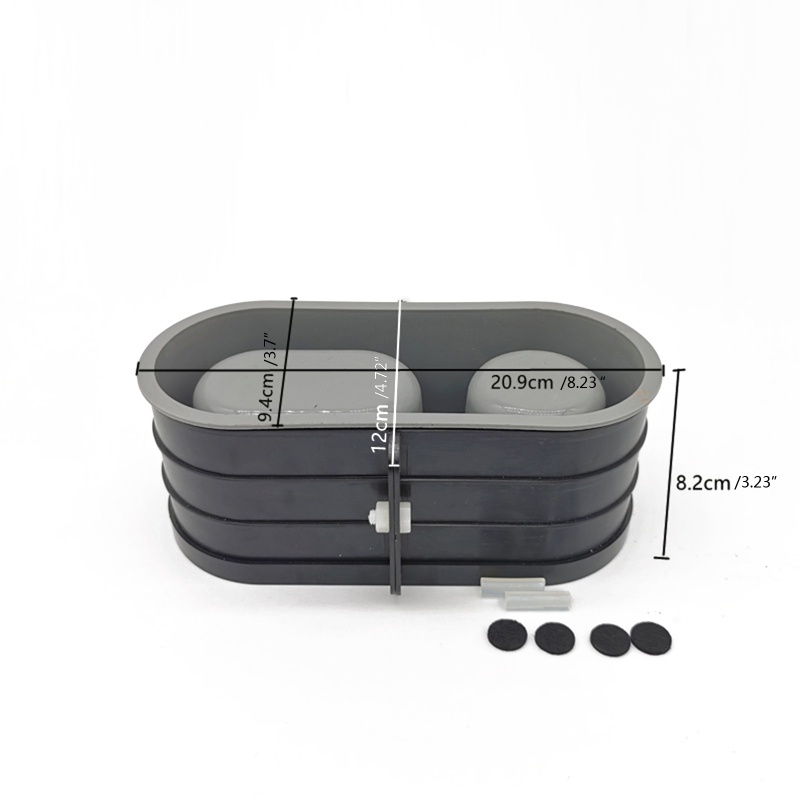 Khuôn Silicone Làm Chậu Hoa Bằng Nhựa Epoxy Hình Oval DIY