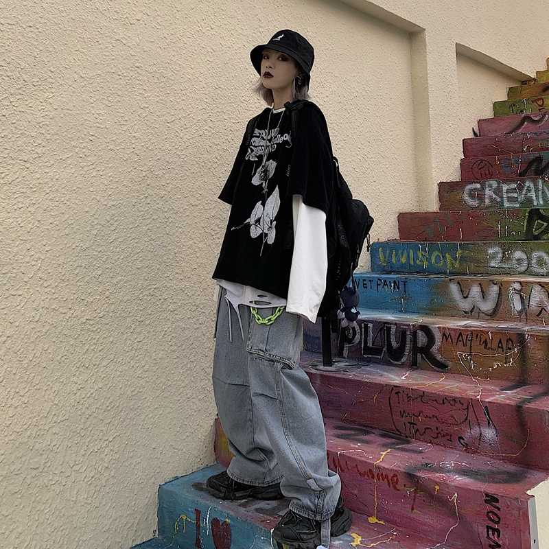 13992 Korean retro Harajuku style loose trend straight jeans | BigBuy360 - bigbuy360.vn