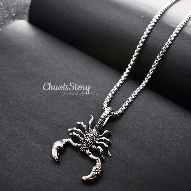 Vòng cổ nam titan hình bọ cạp, dây chuyền nam nữ unisex cá tính- VCT0005 - ChuotsStory