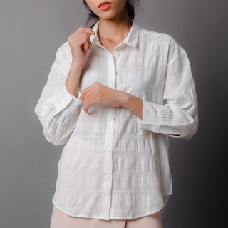 Áo sơ mi nữ trắng ngắn tay basic