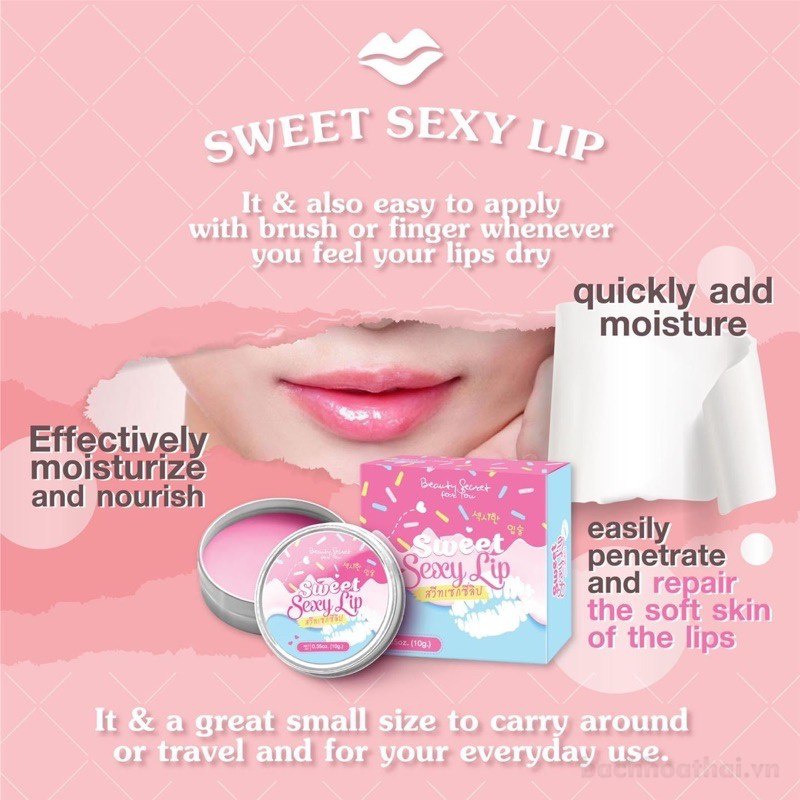 Son sáp khử thâm dưỡng môi căng hồng Sweet ƨexy Lip Thái Lan