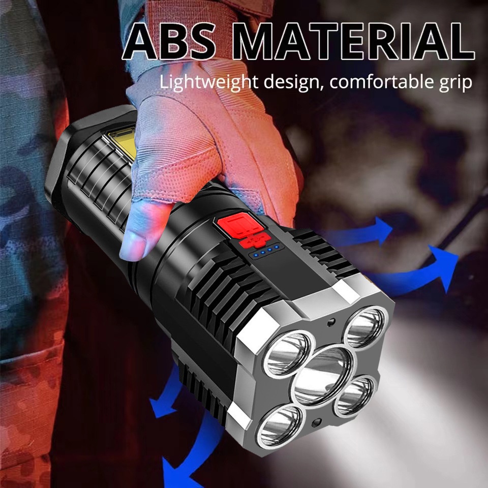 Đèn LED COB 5 Bóng Siêu Sáng Chống Thấm Nước Đa Năng Tiện Dụng Dùng Ngoài Trời