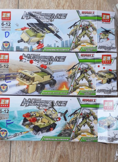 Lắp ráp 1 hộp LegoHurricne 5529 có nhiều chi tiết bằng nhựa ABS