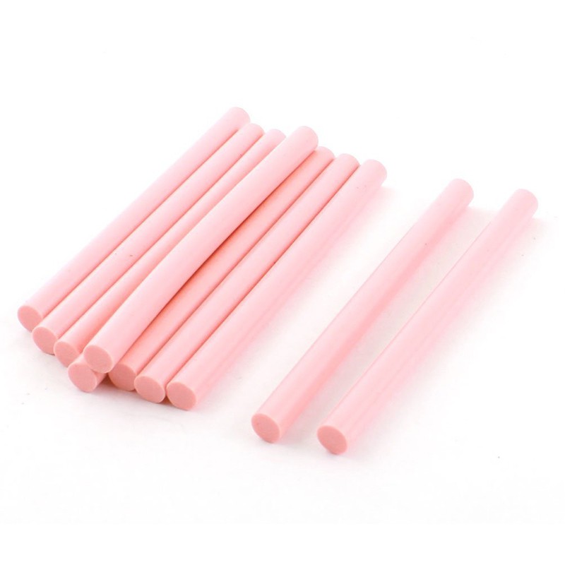 10 Que Keo Nóng Chảy 100mm X 7mm Màu Hồng