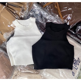 ÁO CROPTOP CỔ YẾM LEN
