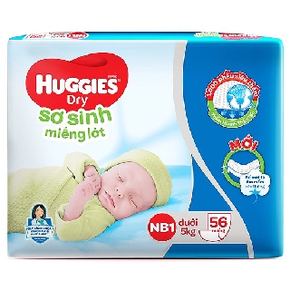 Miếng Lót Sơ Sinh Huggies Dry Newborn 1-56 Miếng