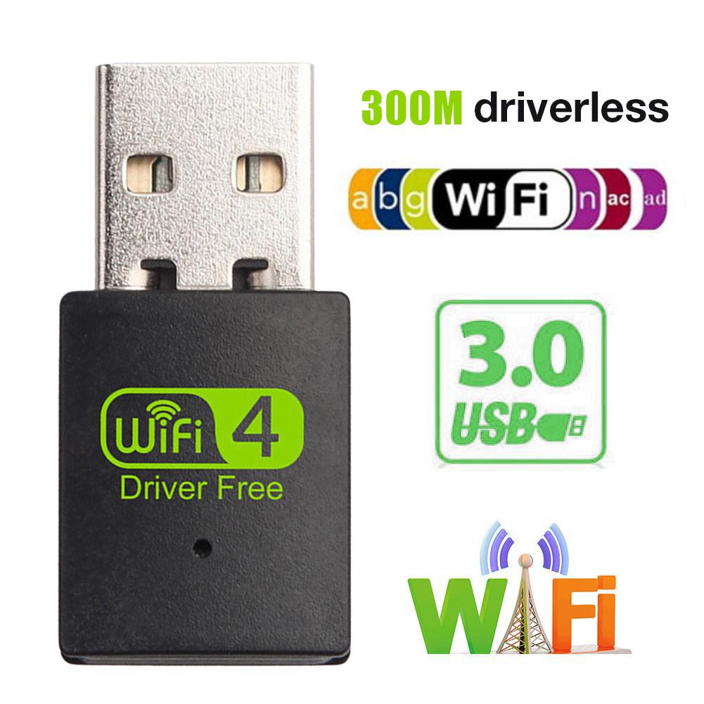 Bộ điều hợp WiFi USB Bộ chuyển đổi Wi-Fi 300Mbps USB Ethernet WiFi Bộ thu WiFi thẻ mạng 2.4G | BigBuy360 - bigbuy360.vn