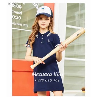 [120-165] Váy polo thể thao cotton da cá cho bé/bé gái xuất dư xịn