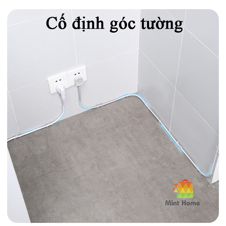 Nẹp dây điện dán tường treo giữ cố định cáp sạc thông minh, bộ kẹp đi dây điện 20 cái có keo 3M