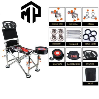 [FreeShip] Ghế Câu Đài Cá Chép - ghế câu cá địa hình full phụ kiện